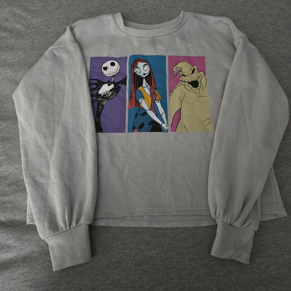 Disney Gray Sweatshirt - The Nightmare Before Christmas Girls size 7/8
